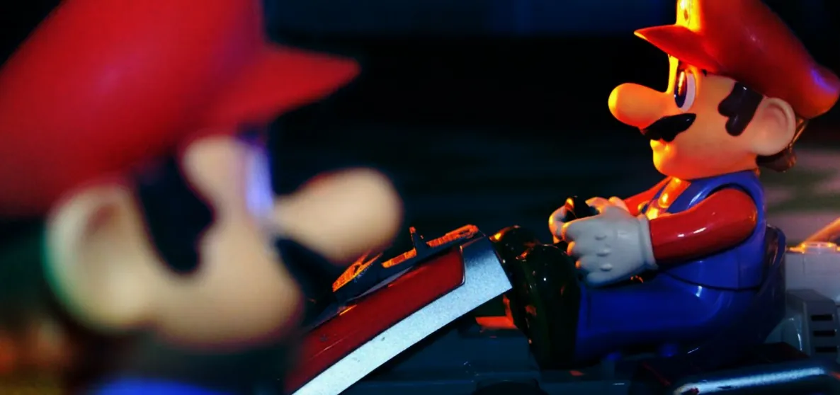 Kart radiocommandé en gros plan